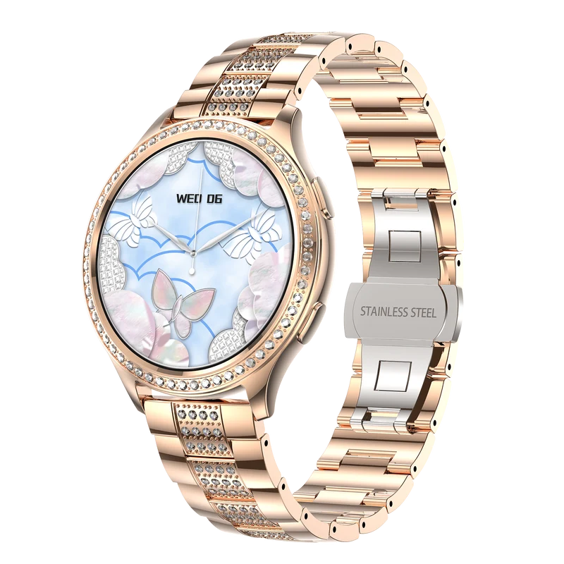 Montre connectée -edition Vogue 2024 IP67 avec bracelet en acier inoxydable