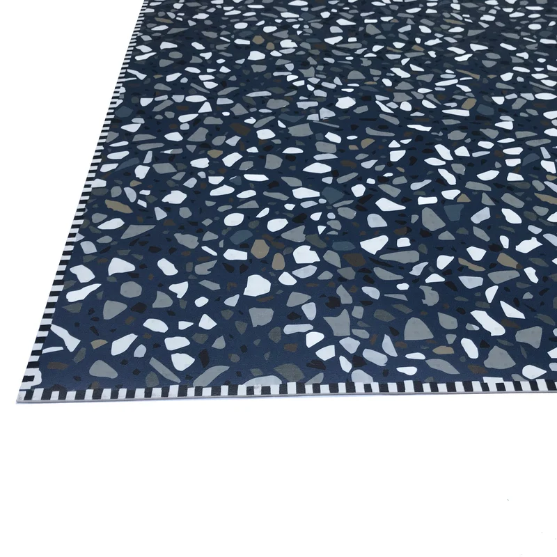 Tapis vinyle Terrazzo bleu