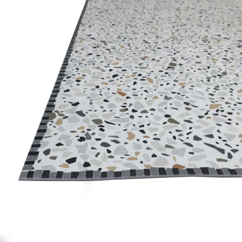 Tapis vinyle Terrazzo beige