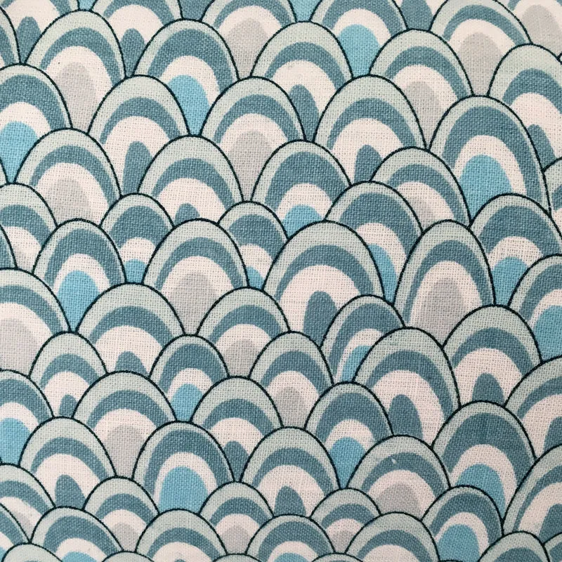 Housse de coussin Écailles bleu