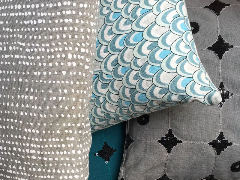 Housse de coussin Snowflakes gris
