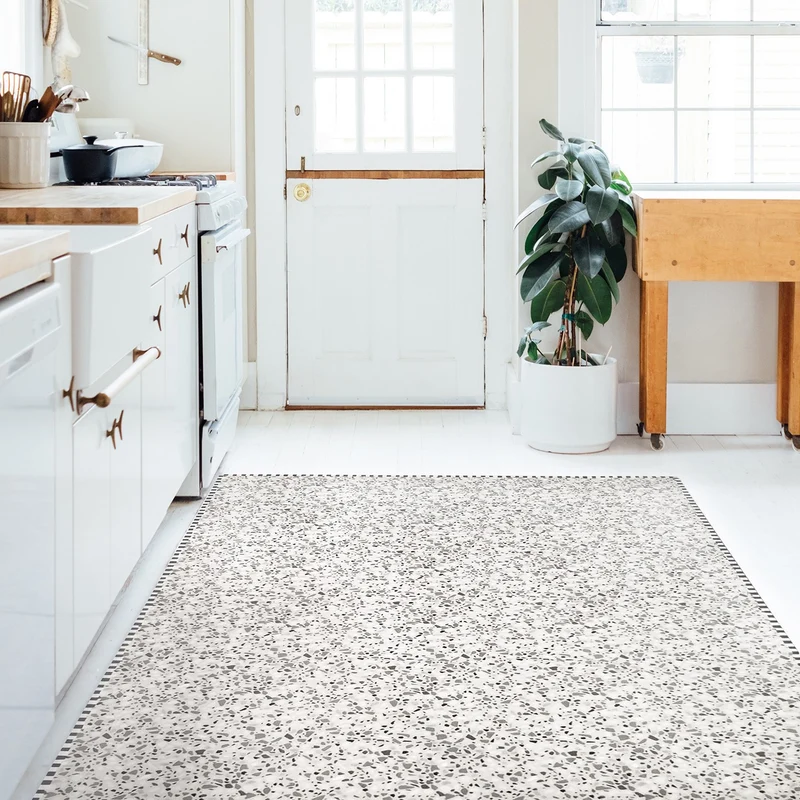 Tapis vinyle Terrazzo gris