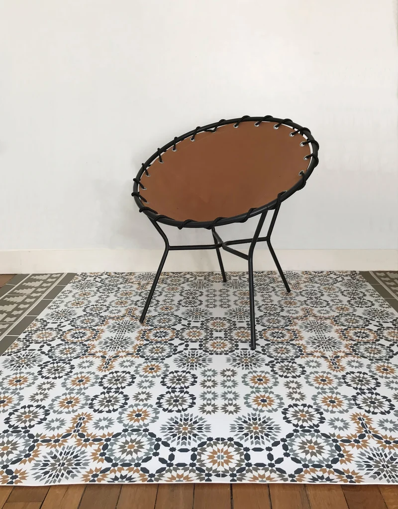 Tapis vinyle Tanger beige