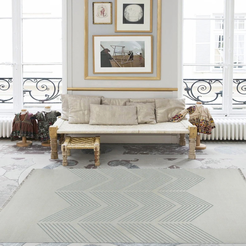 Tapis gris Zig Zag