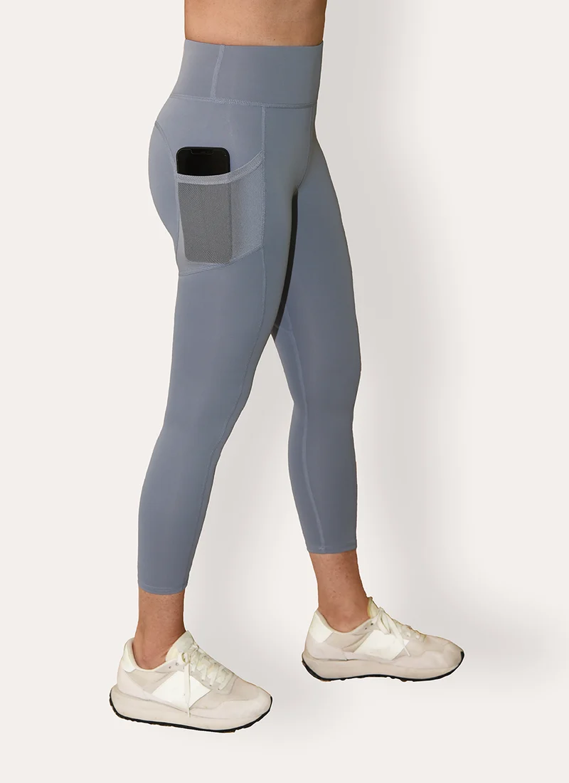 Legging fitness taille haute Bleu