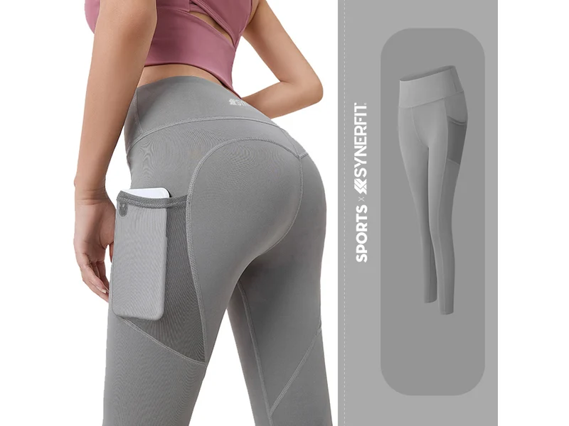 Legging fitness taille haute Gris