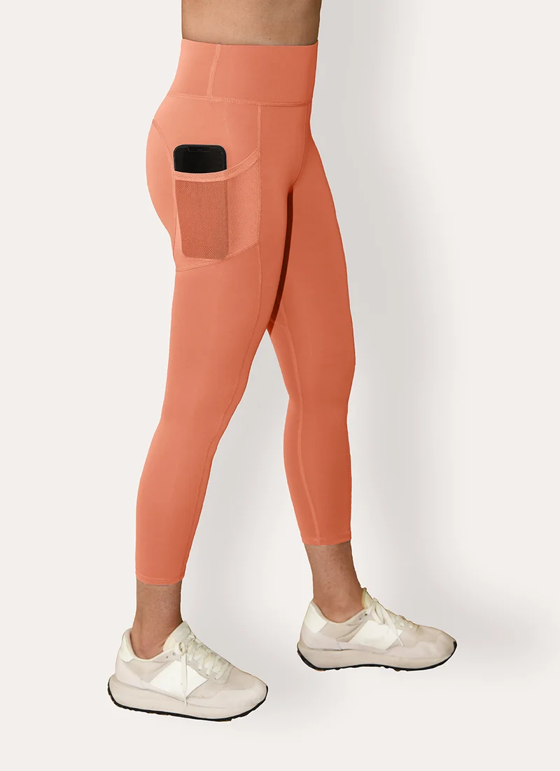 Legging fitness taille haute Rose