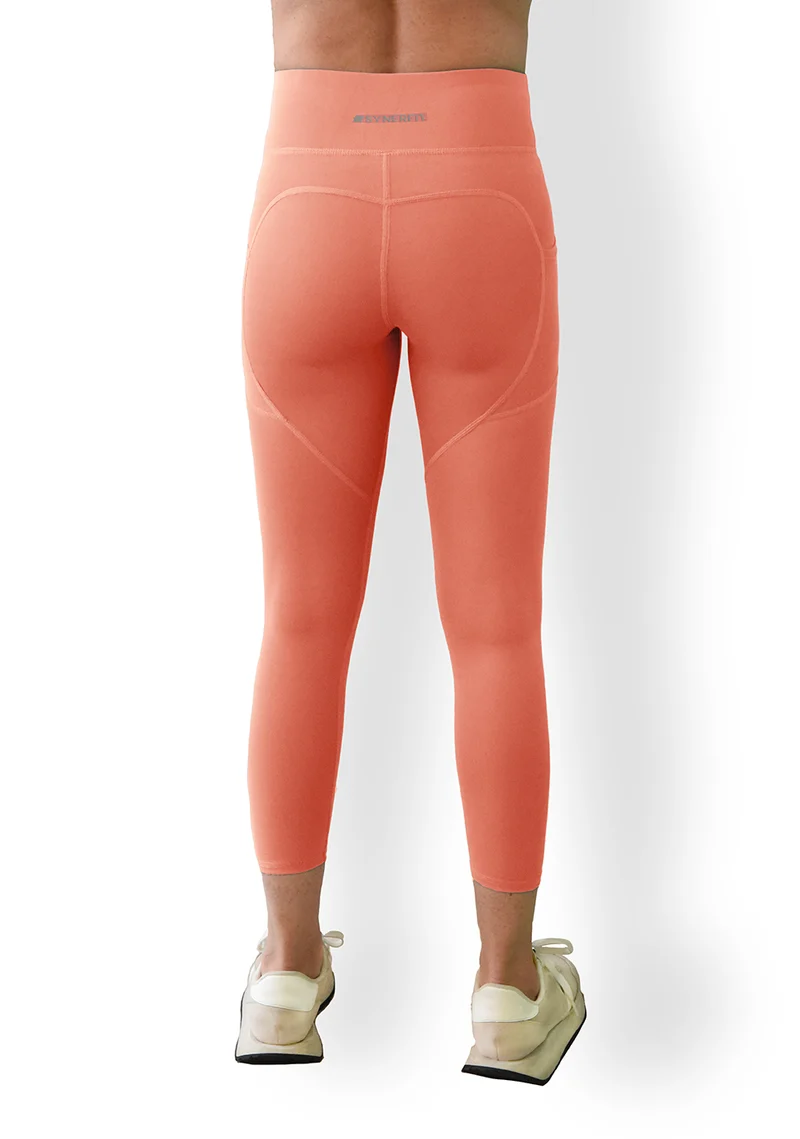 Legging fitness taille haute Rose
