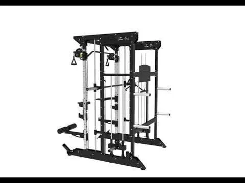 Multipower - Machine Smith avec Double Poulie + Rack B100 V3