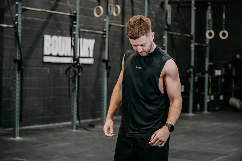 Black Sleeveless Workout Tee