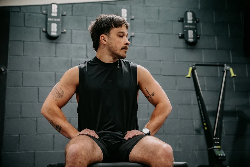 Black Sleeveless Workout Tee