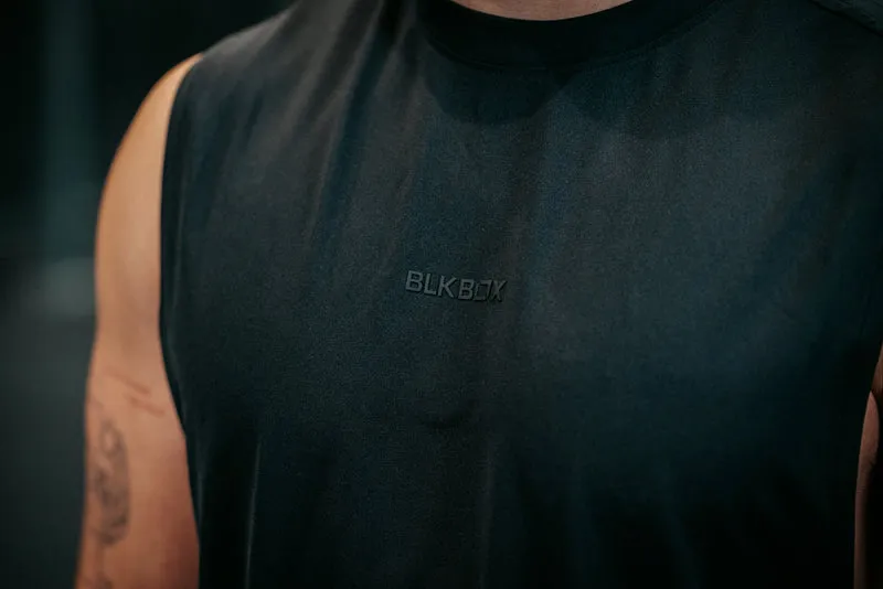 Black Sleeveless Workout Tee