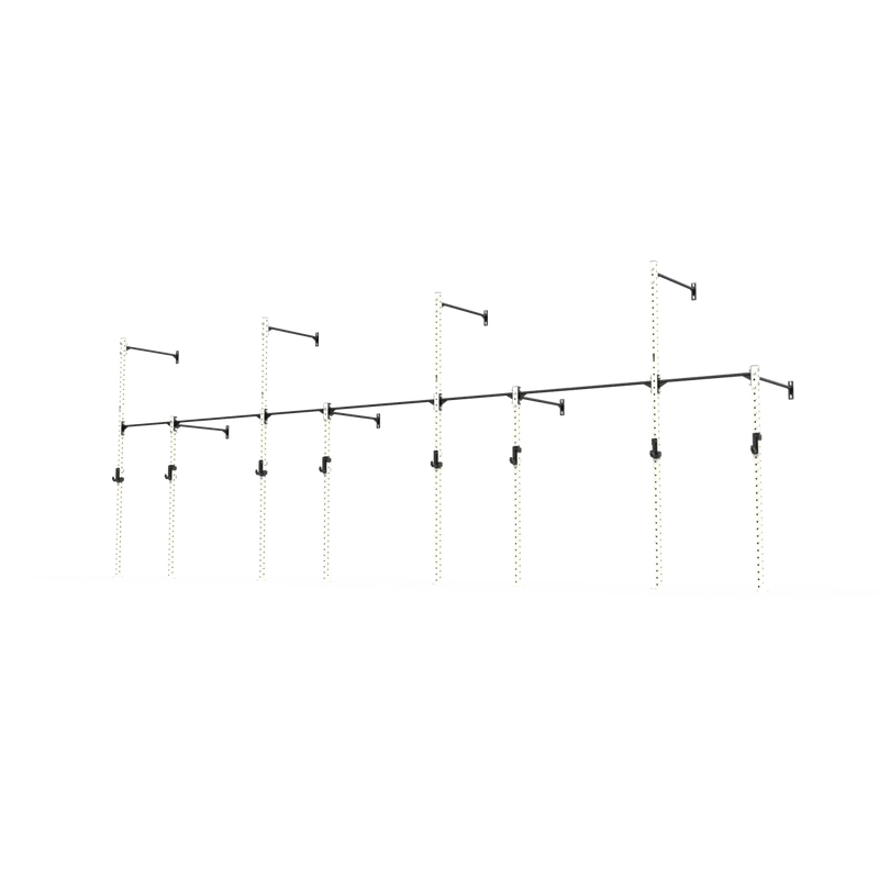 3 Series Wall Mounted High Low Rig 4 Bay