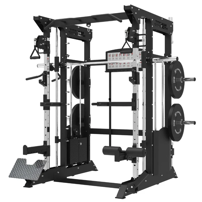 MULTIPOWER - MACHINE SMITH AVEC DOUBLE POULIE + PILE DE POIDS DE 200 KG INCLUS B200 V3 BLACK SERIES