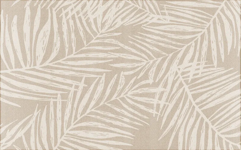 Tapis adhésif en vinyle pour intérieur / extérieur – Feuilles beiges