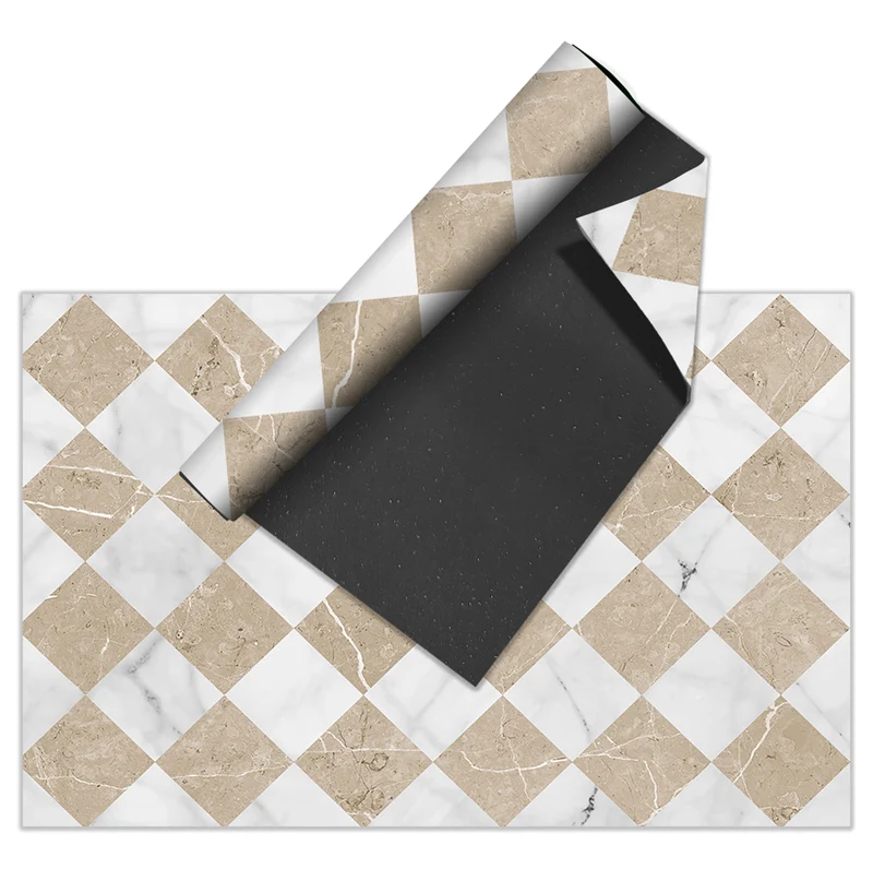 Tapis en vinyle pour intérieur / extérieur – Gadir Sepia