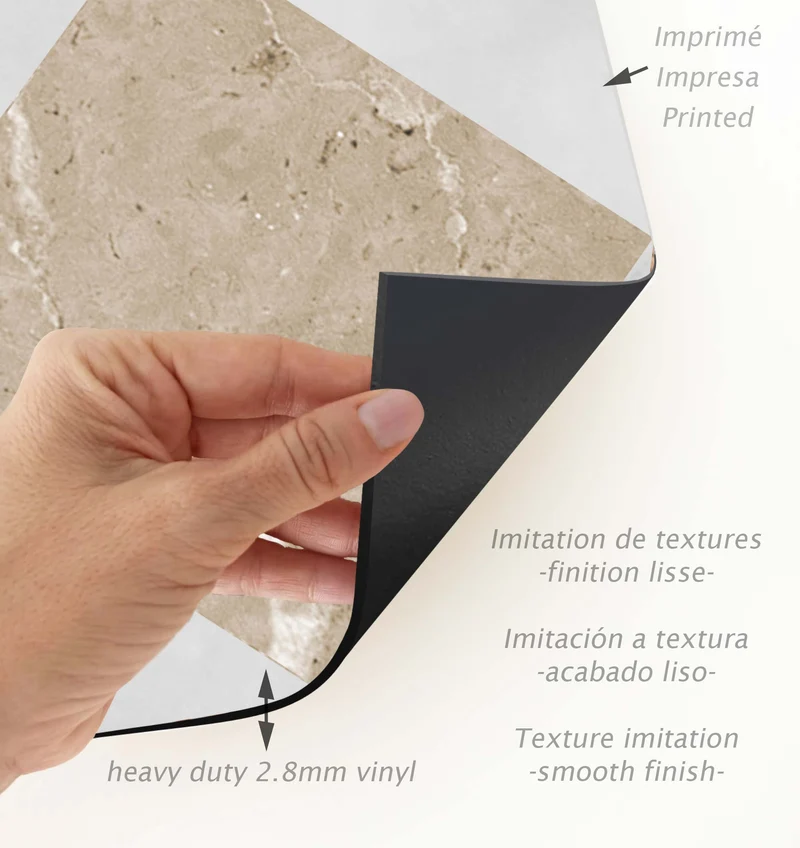 Tapis en vinyle pour intérieur / extérieur – Gadir Sepia