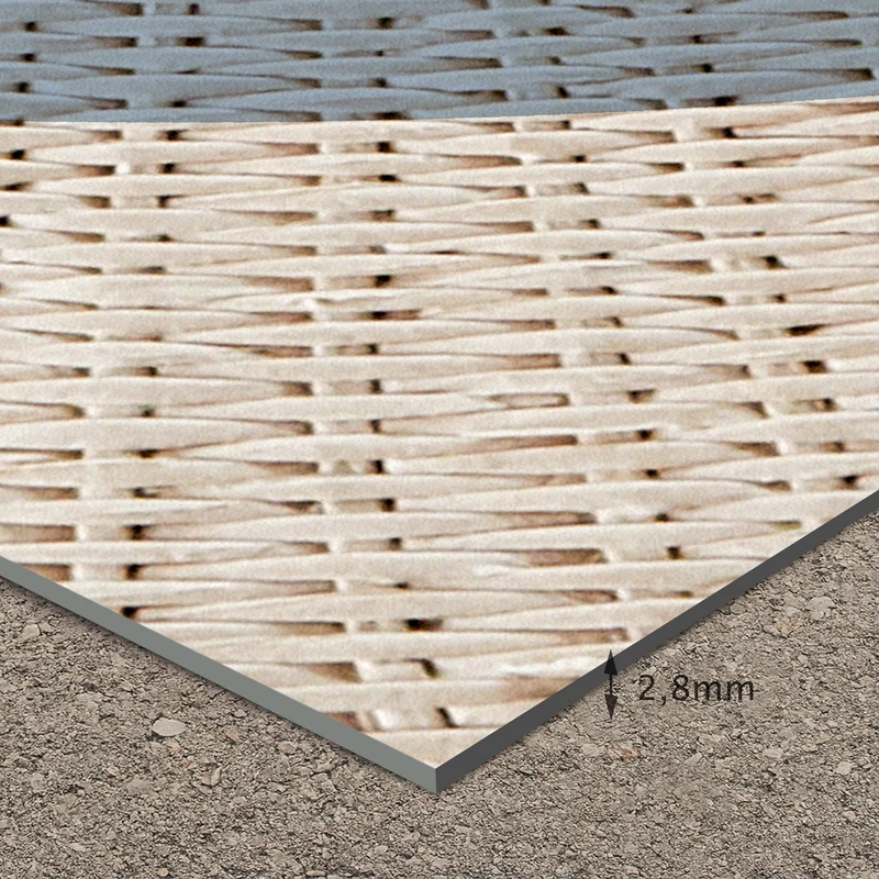 Tapis en vinyle pour intérieur / extérieur – Rotin bleu