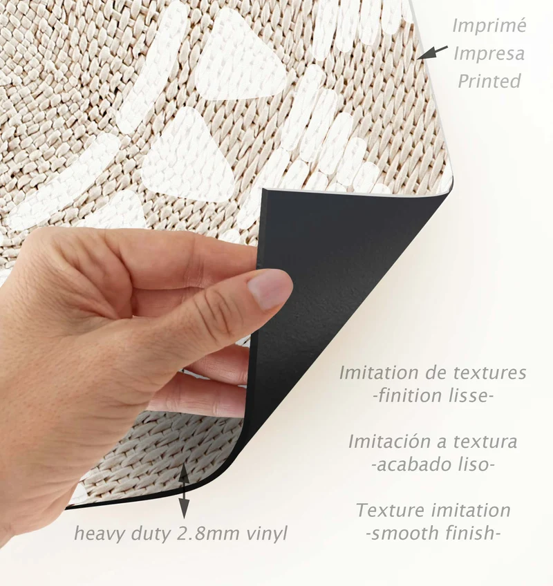 Tapis en vinyle pour intérieur / extérieur – Khamba rotin