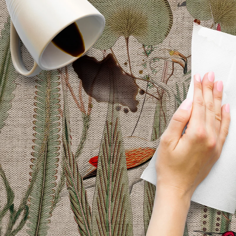 Tapis en vinyle pour intérieur / extérieur - Oiseaux verts