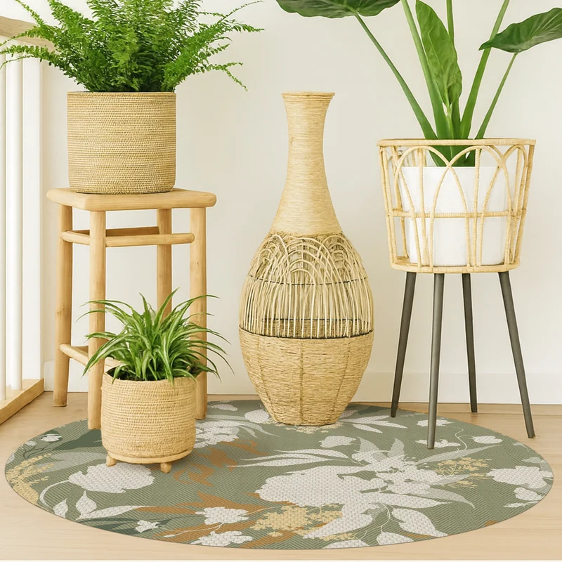 Tapis en vinyle pour intérieur / extérieur - Jardín vert