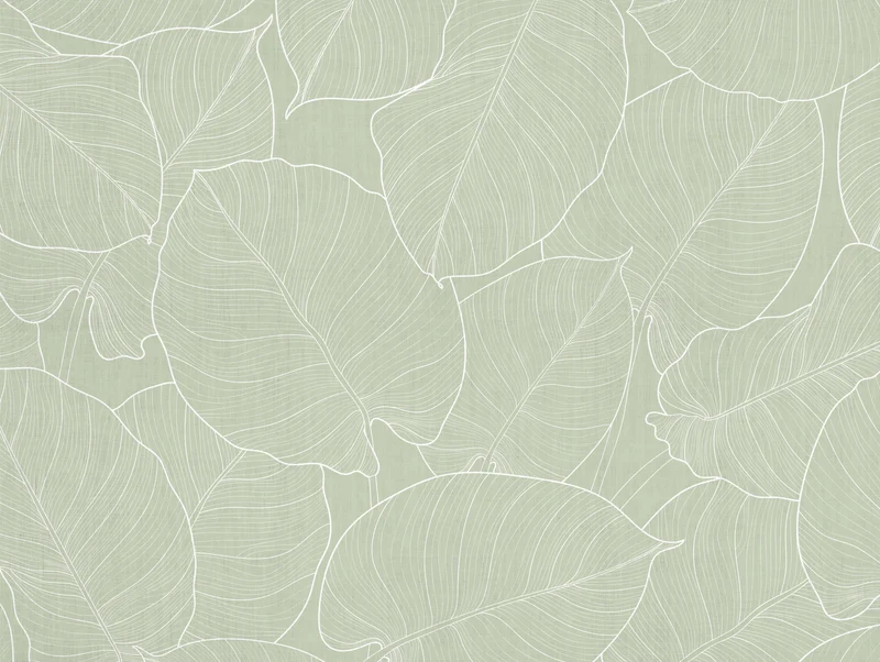 Tapis en vinyle pour intérieur / extérieur - Feuilles vertes