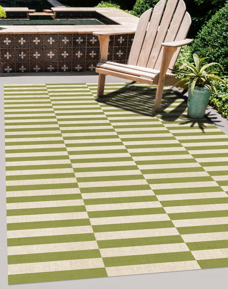 Tapis en vinyle pour intérieur / extérieur - Vert dynamique