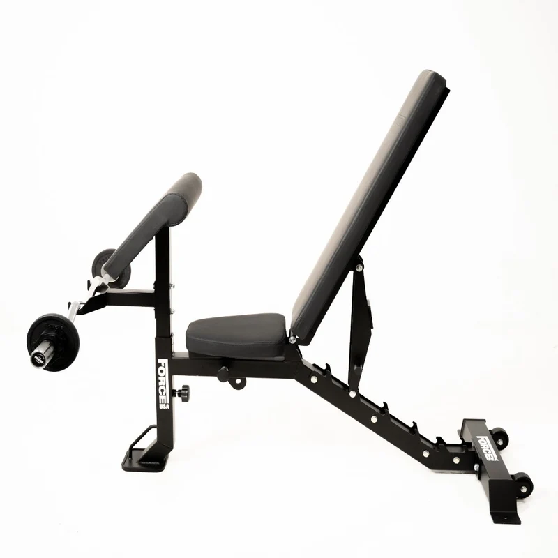 Force USA MyBench V2 - Banc Réglable avec Pupitre de Biceps et Extension de Jambes