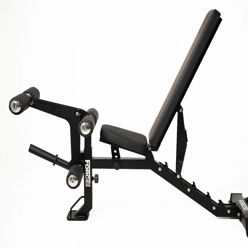 Force USA MyBench V2 - Banc Réglable avec Pupitre de Biceps et Extension de Jambes