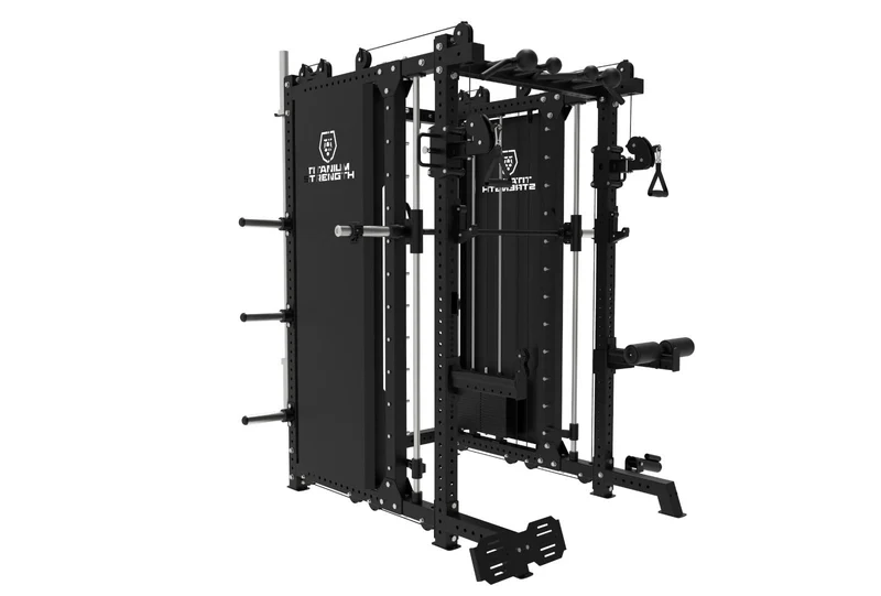 Smith Machine Multifonctionnelle B500 PRO - Machine Smith Commerciale à Double Poulie + Rack