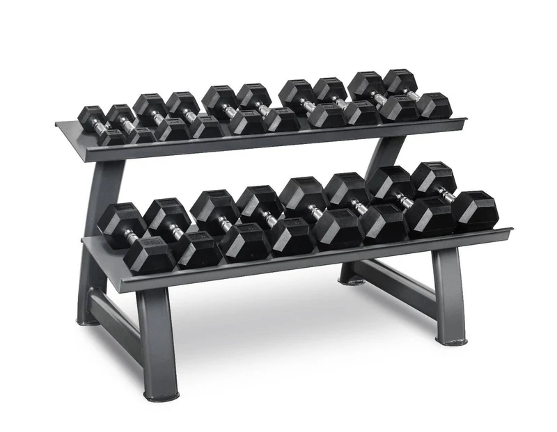 Set d'haltères hexagonaux 2- 20kg TH20 + Rack
