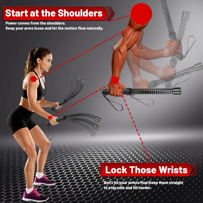 Umay Portable Cordless Battle Rope Weighted for Strength Workout (2 PCS)
