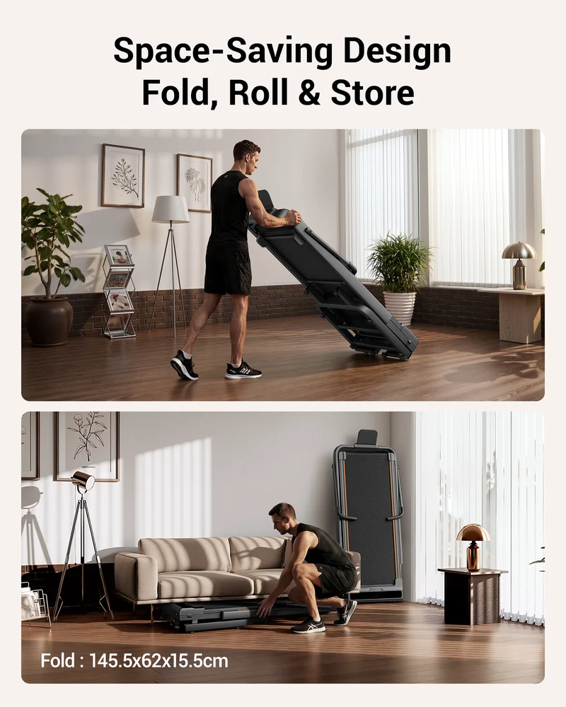Umay X5FD 32% Incline Foldable Treadmill with Dual Handle Bar 10KM/H