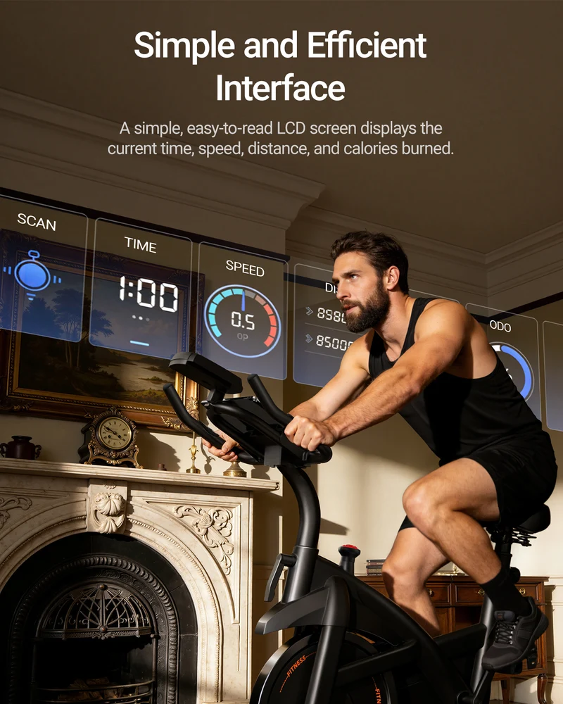Umay CBE30 Carbon Steel Exercise Bike with 100 Levels Resistance & App