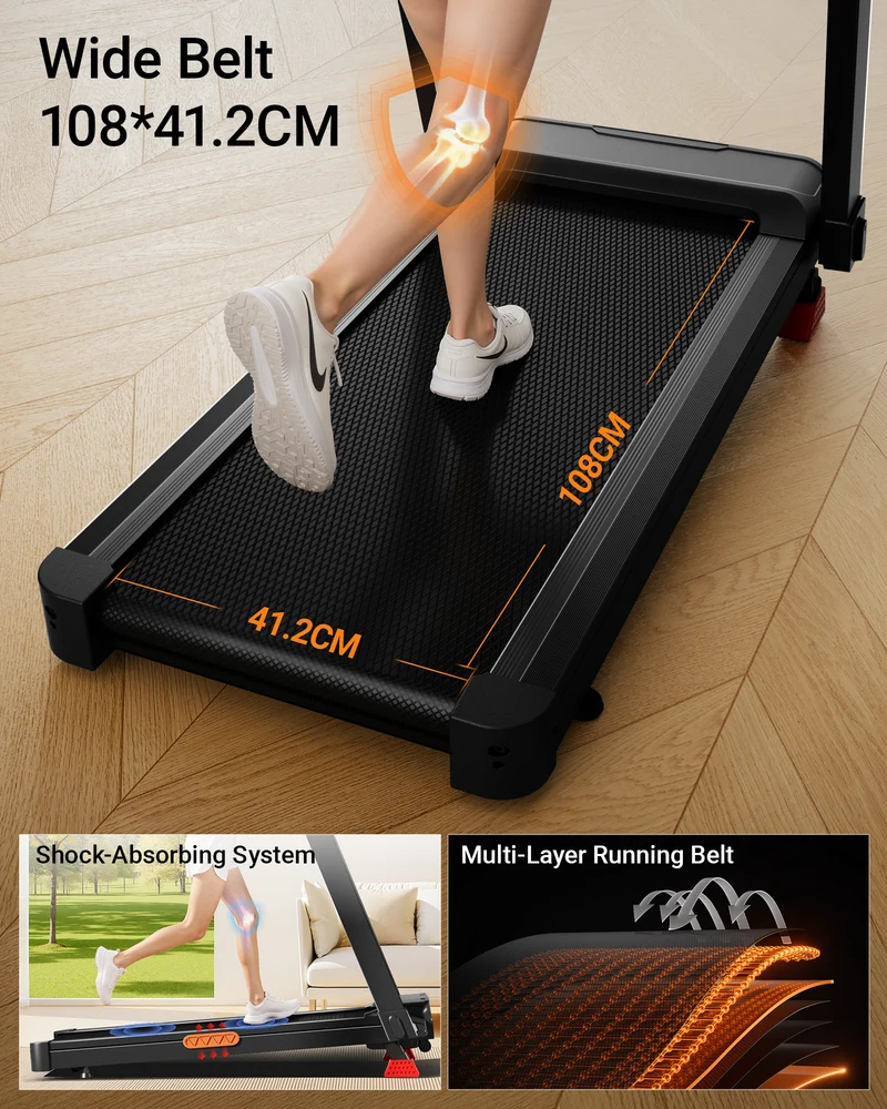 Umay L20 Foldable Treadmill with 20% Manual Incline, 14KM/H & 180KG Capacity