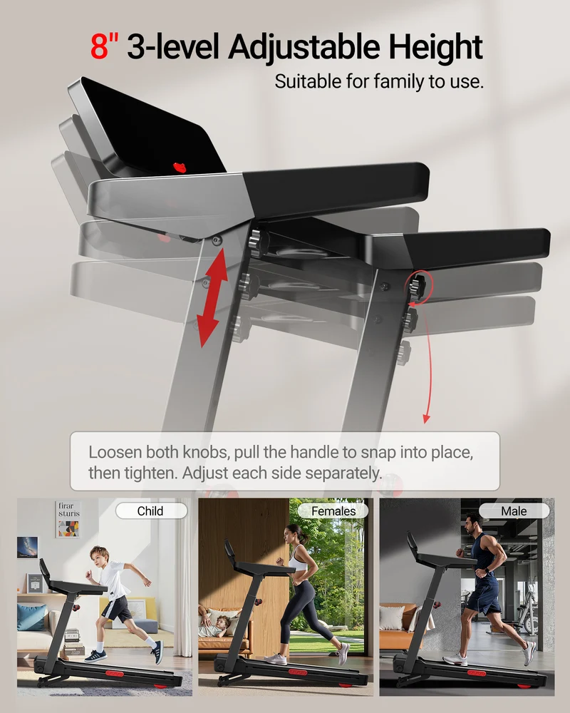 Umay L10 Foldable Treadmill 20% AUTO Incline with Pulse Sensors 14KM/H