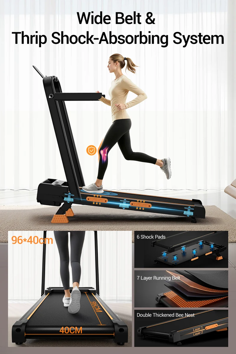 Umay X5F Folding 3-in-1 Portable Treadmill with 16% Incline Max 10 KM/H