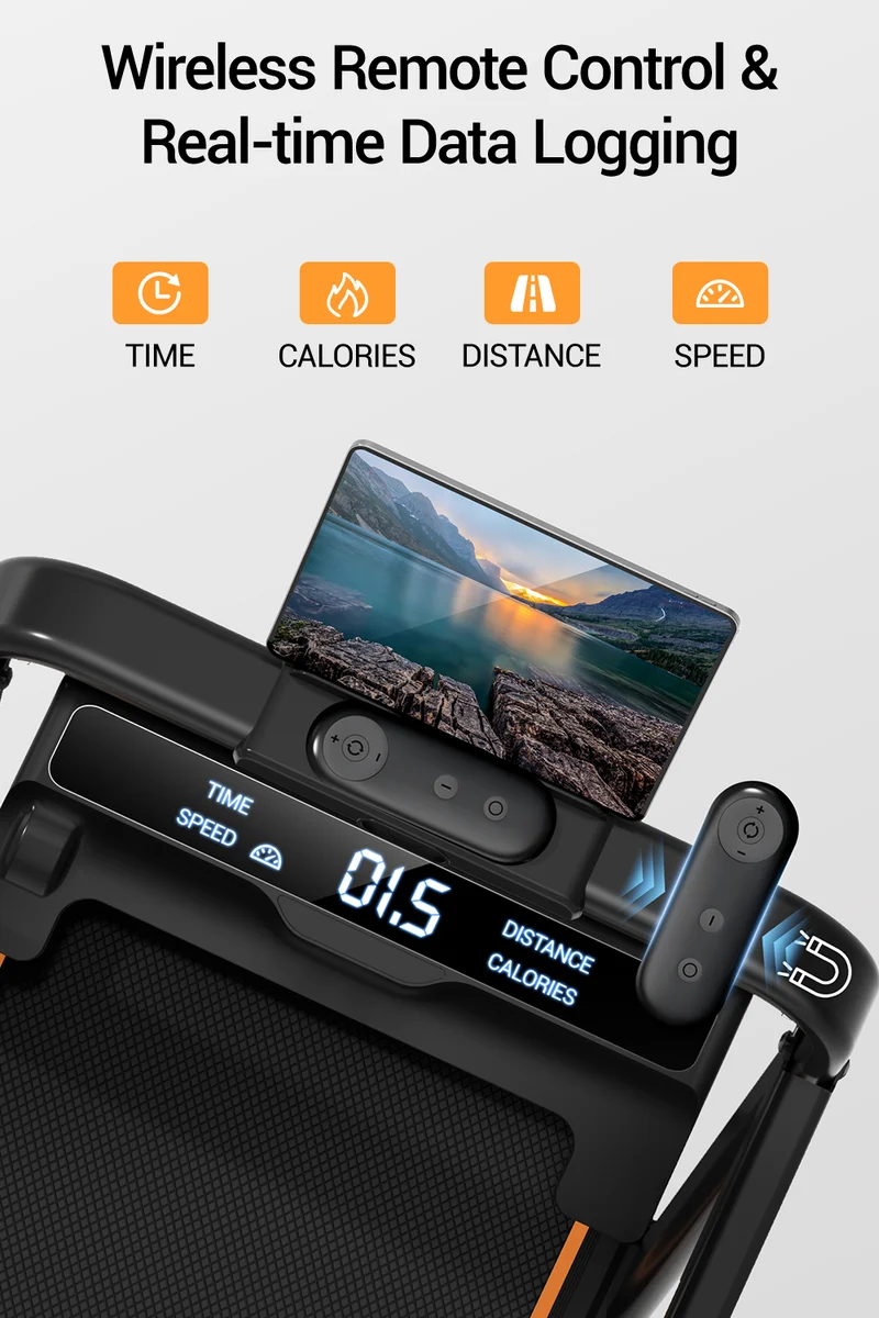 Umay X5F Folding 3-in-1 Portable Treadmill with 16% Incline Max 10 KM/H