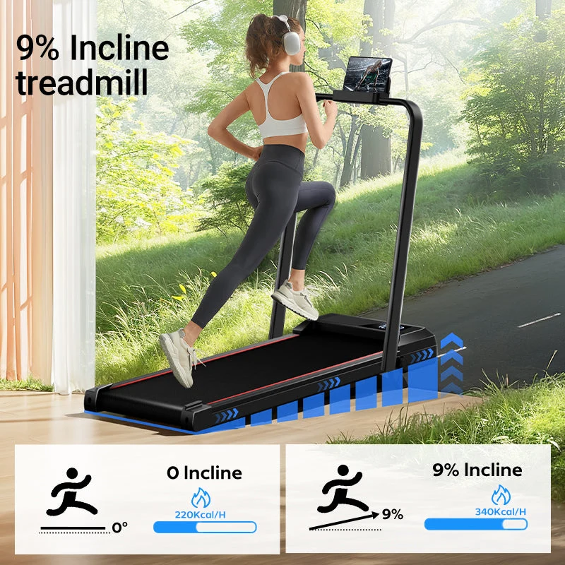 Umay CW1F 3-in-1 Foldable Walking Treadmill 12 km/h with 9%/15% Incline