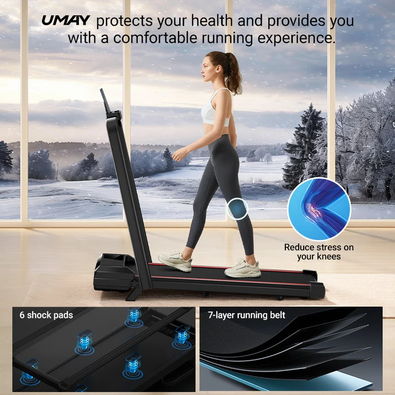 Umay CW1F 3-in-1 Foldable Walking Treadmill 12 km/h with 9%/15% Incline