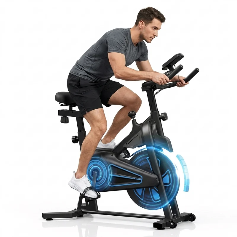 Vélo d'appartement spinning Fitmovéa QK116C – magnétique, volant 12 kg