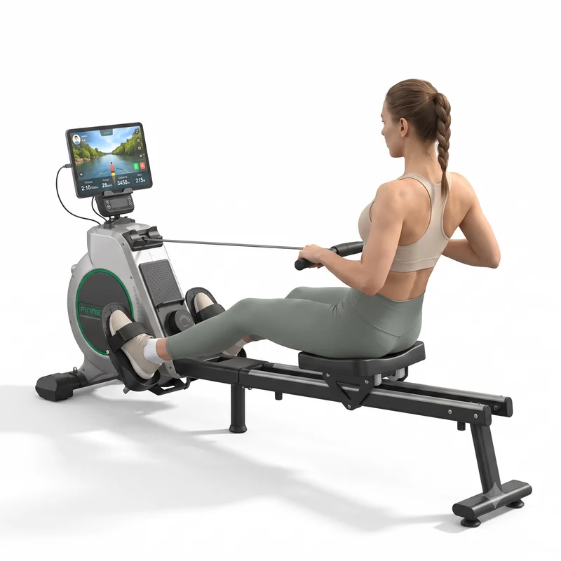 Rameur magnétique Fitmovéa QK530 – 16 niveaux, Bluetooth, écran LCD