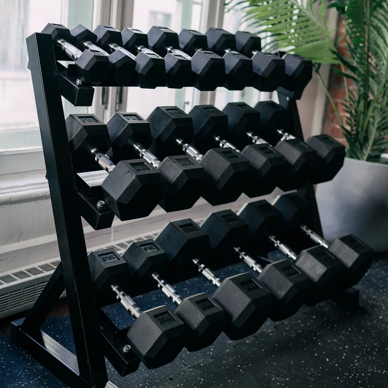 Bundle: Hex Dumbbells & Rack