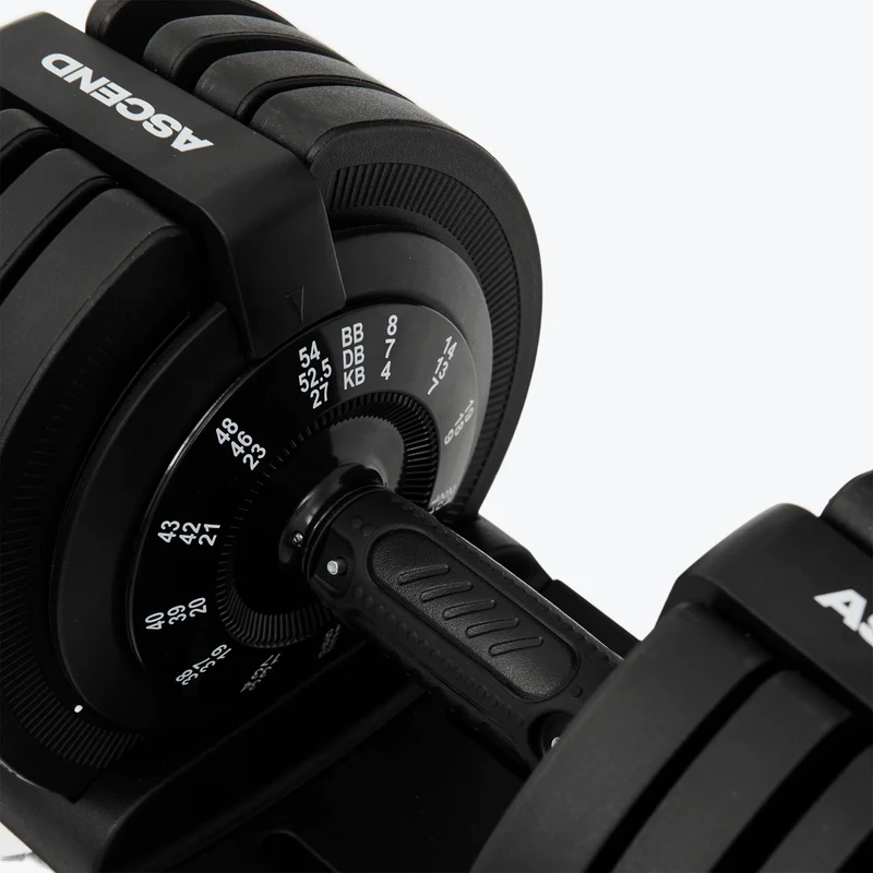 Bundle : Ascend 3-in-1 Adjustable Dumbbells (7 to 52.5 lb) & Bench