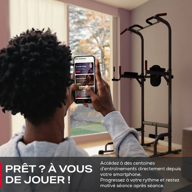 Chaise Romaine Homefit Spartan 7-en-1 – Barre de Traction Réglable – Dips & Abdos – Charge Max. 120 kg