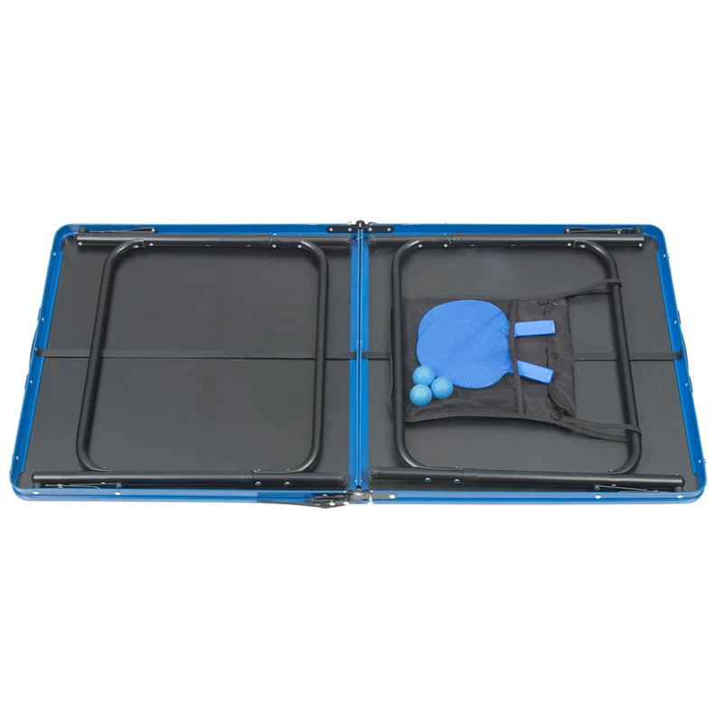 Mini Table de Ping-Pong Homefit Pliable – 120 × 60 cm – Hauteur Réglable – 2 Raquettes & 3 Balles Incluses
