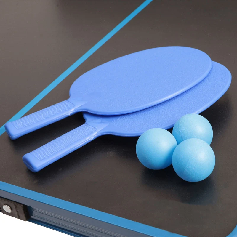 Mini Table de Ping-Pong Homefit Pliable – 120 × 60 cm – Hauteur Réglable – 2 Raquettes & 3 Balles Incluses