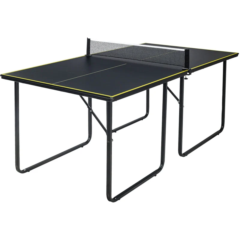 Table de Ping-Pong Homefit Pliable – 164 × 84 cm – Surface Anti-Reflets – 2 Raquettes & 3 Balles Incluses