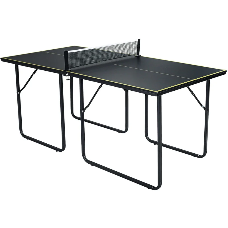 Table de Ping-Pong Homefit Pliable – 164 × 84 cm – Surface Anti-Reflets – 2 Raquettes & 3 Balles Incluses
