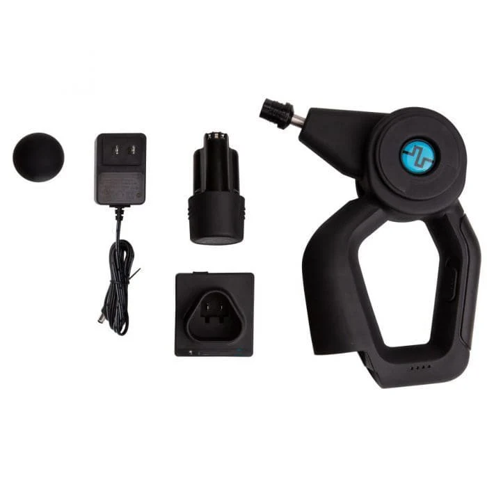 Pistolet de Massage Musculaire Homefit Pro – 3 Vitesses – 3 Positions – 3 Embouts – Autonomie 90 min
